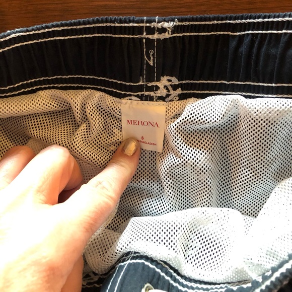 Men’s Navy Swim Trunk - Picture 7 of 10